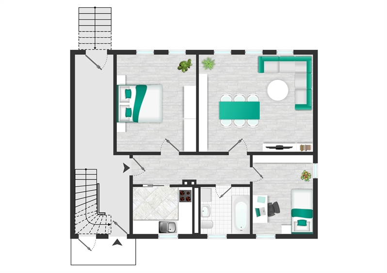 Erdgeschoss Zweifamilienhaus Schleusingen