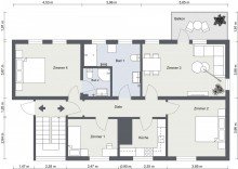 19 - Ger�umige Dachgescho�wohnung - 2D - Grundriss Gro�z�gige Dachgeschosswohnung mit Panoramablick, in Bensheim-Auerbach
