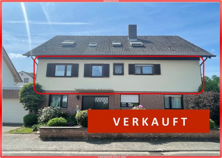 Haus Front mit Kennzeichnung d Krombach - Krombach Etagenwohnung Gro�z�gige u. helle 4,5-Zimmerwohnung mit gro�er Terrasse und Gartenanteil, in Krombach