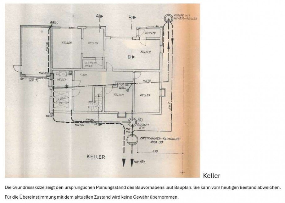 Grundriss Kellergeschoss Einfamilienhaus Otzberg-Ober-Nauses