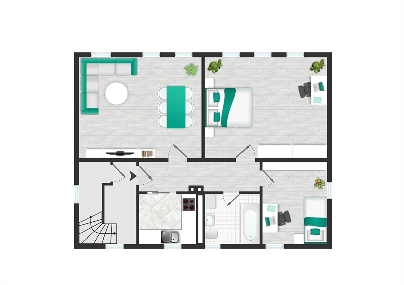 1. Obergeschoss Zweifamilienhaus Schleusingen