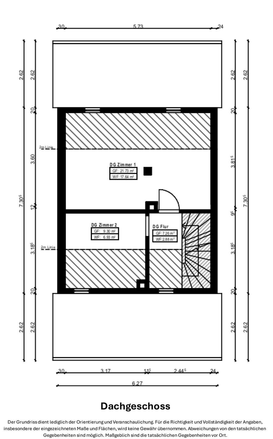 Dachgeschoss - Grundriss-1 Reihenmittelhaus Goldbach