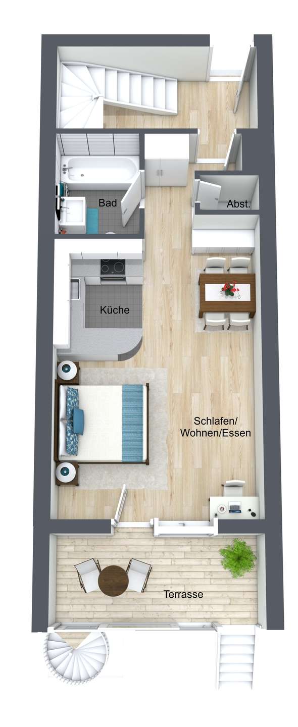 EG-Wohnung in Gro�-Zimmern - 3D - Etage 1 - Image R1 Wohnung Gro�-Zimmern