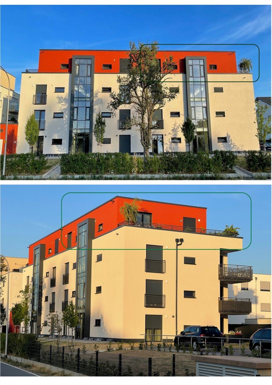 Wohnhaus Front 2 Penthousewohnung Gro�-Zimmern