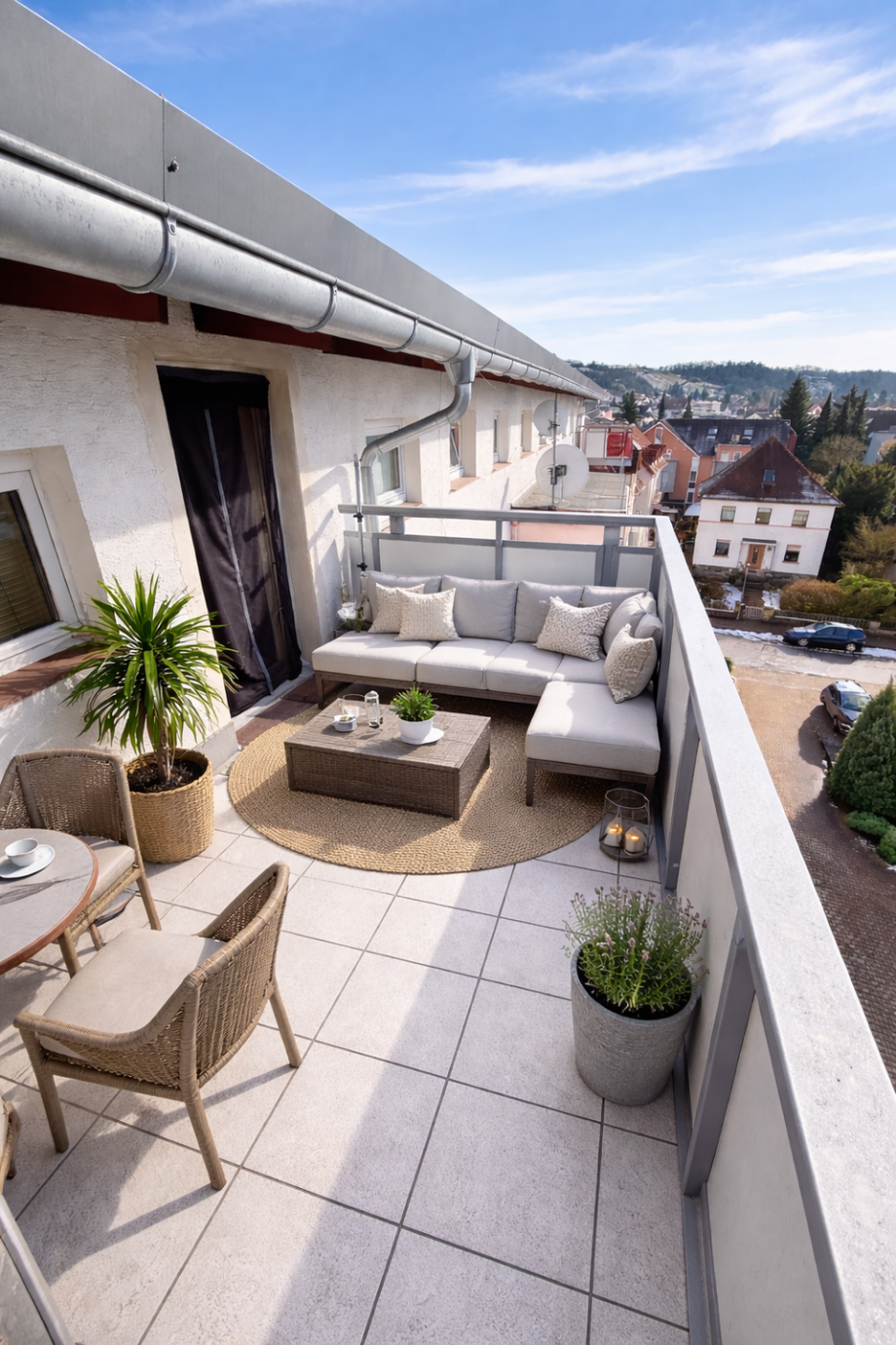 18 - Balkon (virtuelles Staging) (3) Dachgeschosswohnung Bensheim