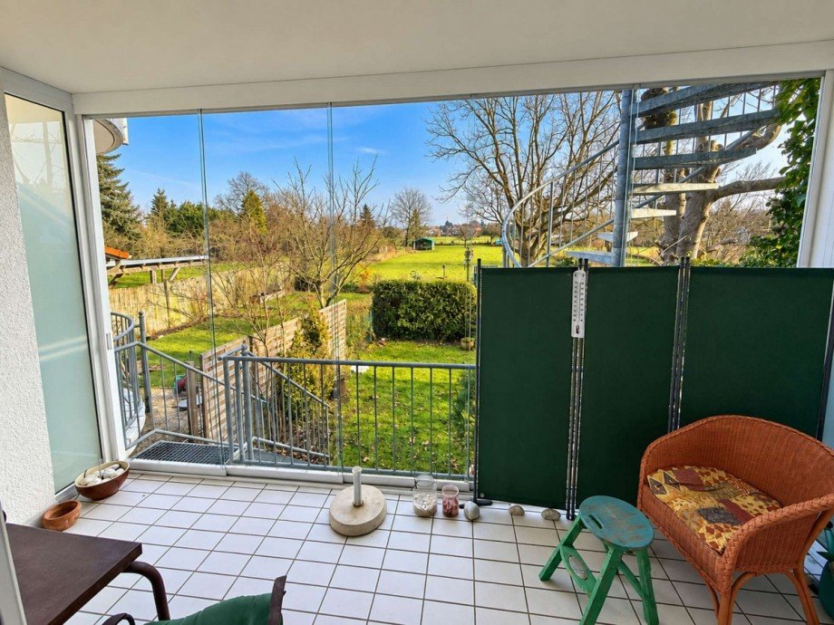 12 - Blick ins Gr�ne Wohnung Gro�-Zimmern