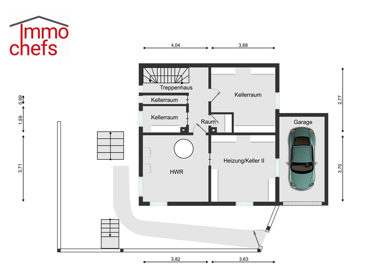 Kellergeschoss - Grundriss Einfamilienhaus Neu-Anspach